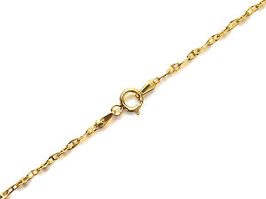9ct Gold 1mm Wide Anchor Chain 18` - 189482