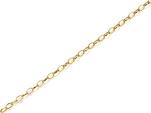 9ct Gold 1mm Wide Belcher Chain 18` - 189817