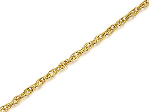 9ct Gold 1mm Wide Prince Of Wales Chain 16`` -