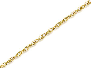 9ct Gold 1mm Wide Prince Of Wales Chain 18`` -