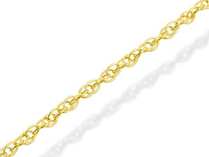 9ct Gold 1mm Wide Prince Of Wales Chain 22`` -