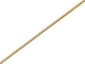 9ct Gold 1mm Wide Venetian Box Chain 18`` -