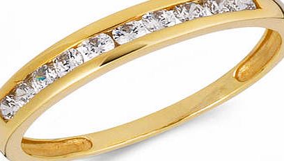 9ct Gold 2 Piece Diamond Look Bridal Ring Set -