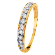 9CT GOLD 25PT DIAMOND ETERNITY RING, Q
