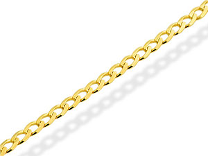 9ct Gold 46cm Solid Link Curb Chain 189602