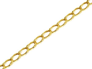 9ct gold 52cm Twisted Ribbon Links Chain 189616