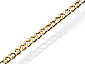 9ct Gold Adjustable Curb Link Anklet Chain -