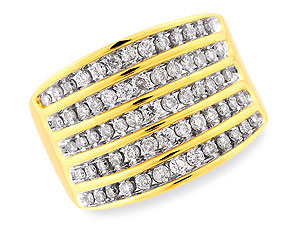 9ct gold and Diamond Band Ring 046108-R