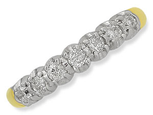 9ct gold and Diamond Half Eternity Ring 048015-K