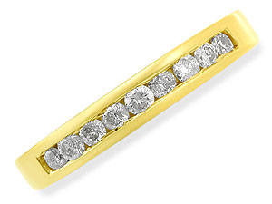 9ct gold and Diamond Half Eternity Ring 048019-K