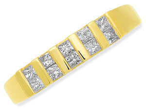 9ct gold and Diamond Half Eternity Ring 048062-O