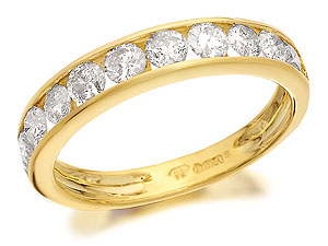 9ct Gold And Diamond Half Eternity Ring 1ct -