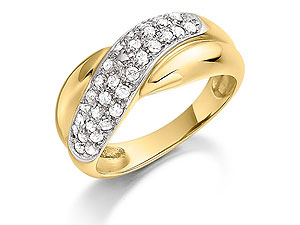 9ct gold and Diamond Kiss Ring 046075