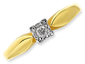 9ct gold and Diamond Ring 045221-O