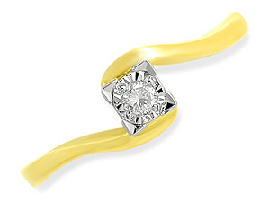 9ct gold and Diamond Ring 045230-K