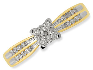9ct gold and Diamond Ring 046033-J