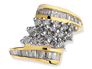 9ct gold and Diamond Ring 046072-L