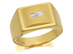 9ct Gold And Diamond Signet Ring - 184032