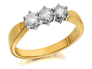 9ct Gold And Diamond Trilogy Ring 0.5ct - 045825