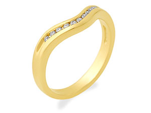 9ct gold and Diamond Wishbone Brides Wedding