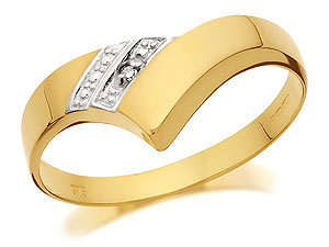 9ct Gold And Diamond Wishbone Ring - 182107