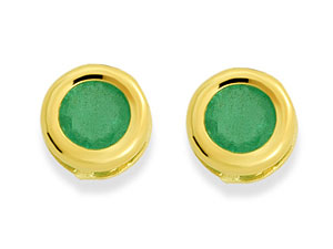 9ct gold and Emerald Earrings 070968