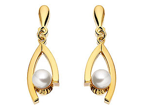 9ct gold and Freshwater Cultured Pearl Scimitar