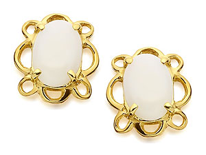 And Opal Earrings 10mm - 070509