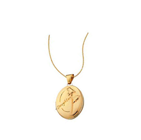 9ct Gold and Silver Daughter Locket Pendant