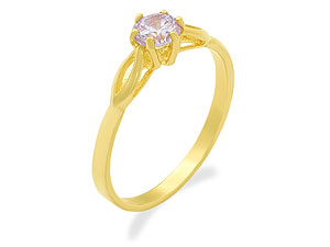 9ct gold and Solitaire Lavender Cubic Zirconia