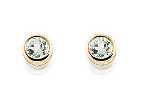 9ct gold Aquamarine Birthstone Earrings - March