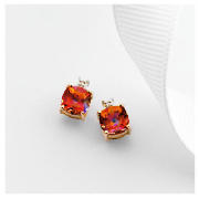 9ct gold Azotic Topaz and Diamond Studs