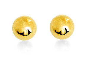 9ct gold Ball Stud Earrings - 6mm 070286