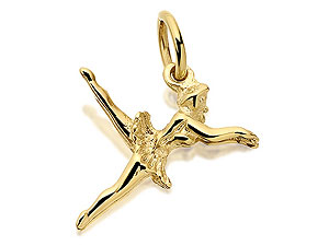 9ct Gold Ballerina Solid Charm 15mm - 073780