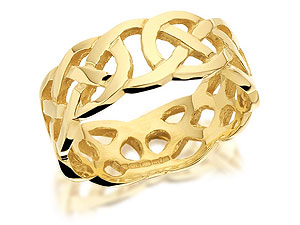 9ct Gold Brides Celtic Wedding Ring 7mm - 184294