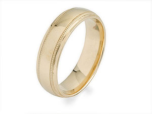 9ct gold Brides Court Beaded Wedding Ring 184276-K