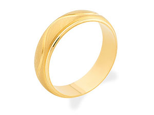 9ct Gold Brides Wavy Band Wedding Ring 184392-J