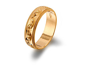 9ct gold Brides Wedding Ring 184261-R