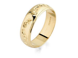 9ct gold Brides Wedding Ring 184357-L