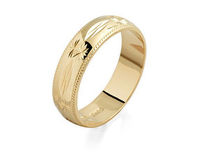 9ct gold Brides Wedding Ring 184381-L