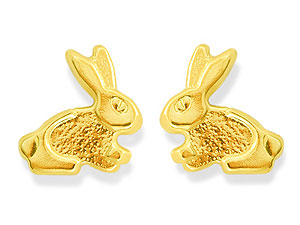 9ct gold Bunny Rabbit Earrings 070384
