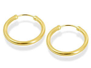 9ct Gold Capped Hoop Earrings 072020