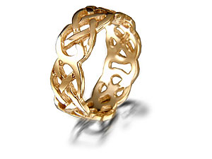 9ct gold Celtic Grooms Wedding Ring 184244-V