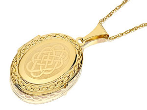 Celtic Weave Hinged Locket and Chain
