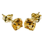 9ct gold Citrine Earrings - Birthstone for