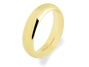 9ct Gold Court Brides Wedding Ring 5mm - 185736