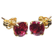 9ct Gold Created Ruby Earrings