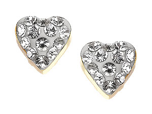 Crystal Heart Earrings 6mm - 070613