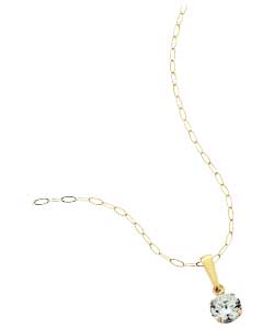 Cubic Zirconia 5mm Solitaire Pendant