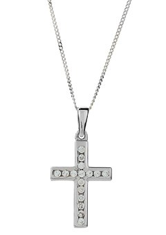 Cubic Zirconia Cross Pendant